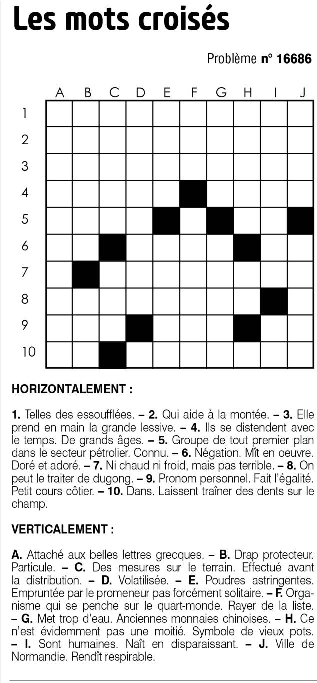 Les mots croisés