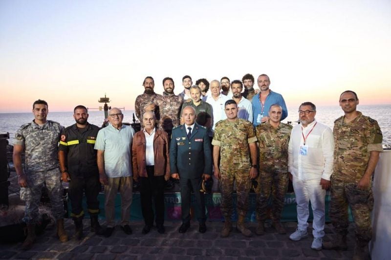 Festival committee immerses Military tanks in the Mediterranean off Batroun