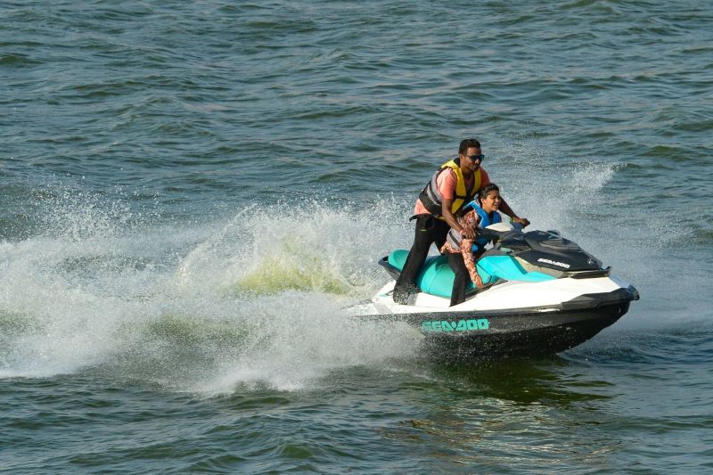 Father and child hit by jet-ski, seriously injured