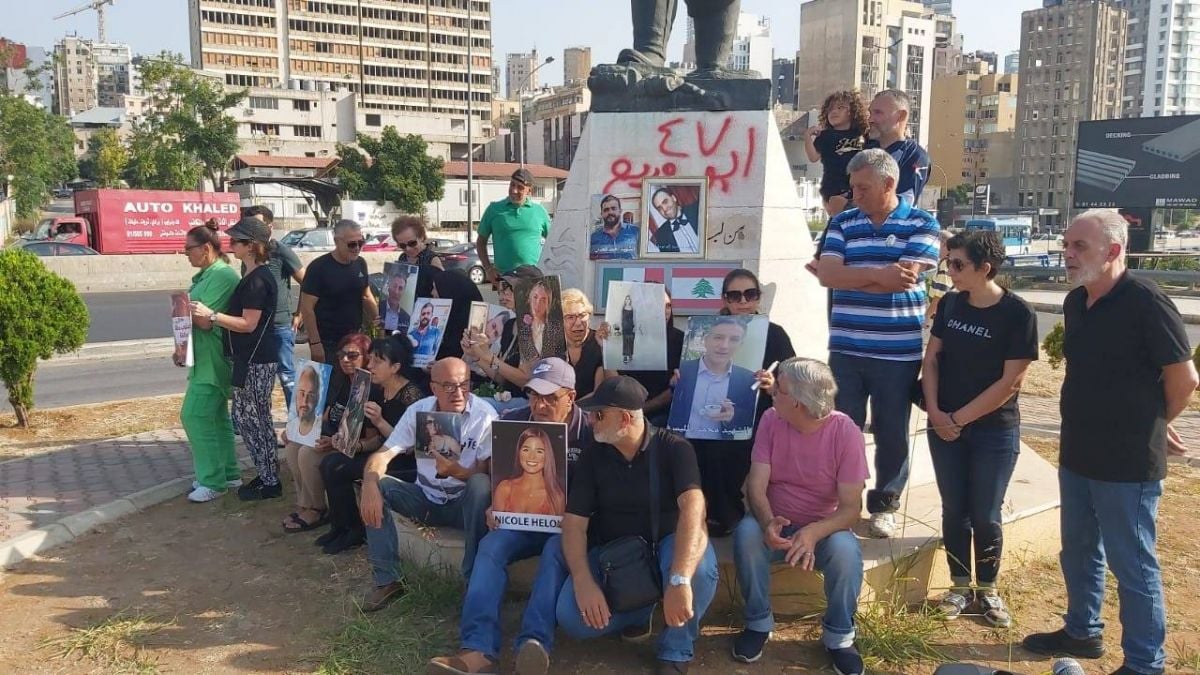 Sit-in de proches des victimes des explosions du 4 août 2020