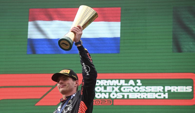 Cinquième succès de rang pour Verstappen en Autriche