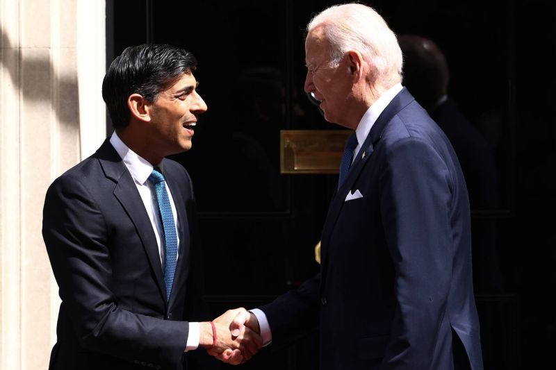 Joe Biden rencontre Rishi Sunak à Downing Street