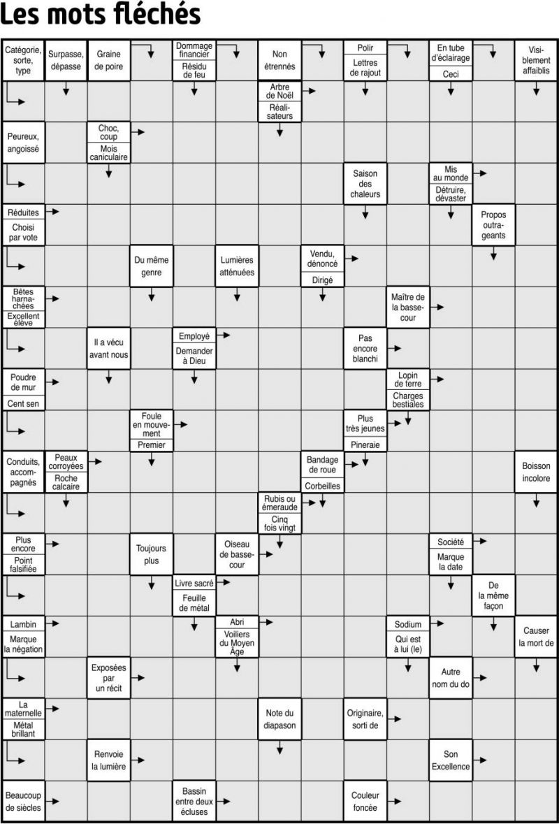 Les mots fléchés
