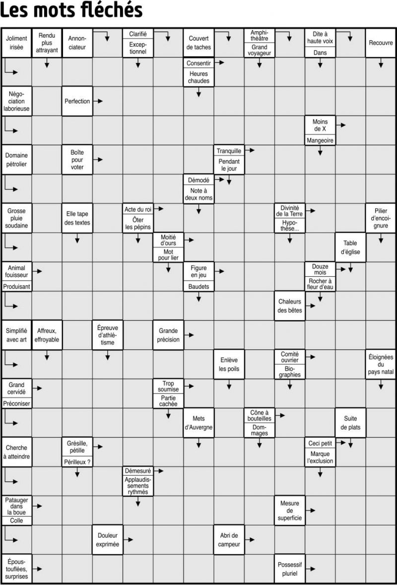 Les mots fléchés