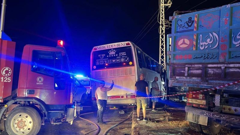 Collision entre un bus et un camion à Zahlé : plus de 10 blessés