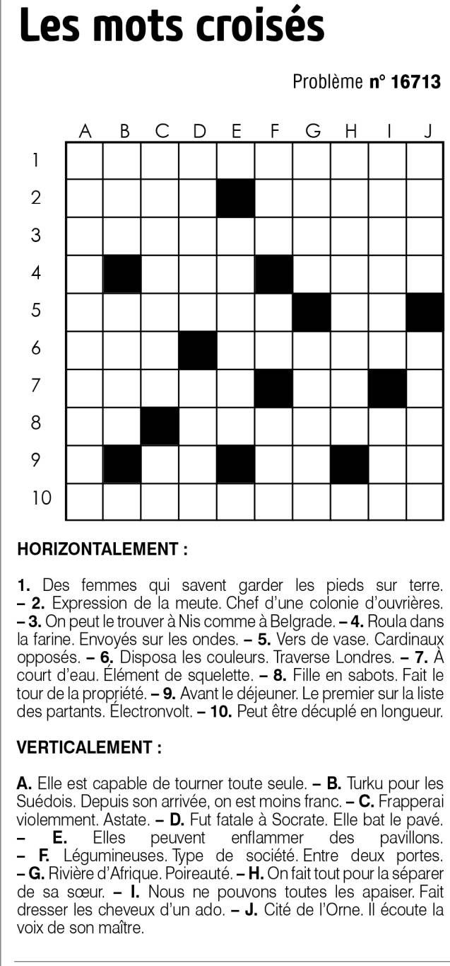 Les mots croisés