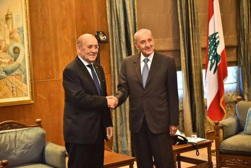 Berri reports a 'breach in the presidential wall' after meeting with Le Drian