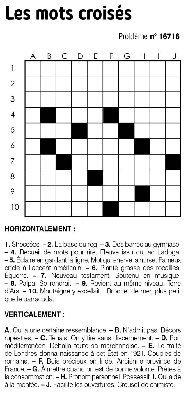 Les mots croisés