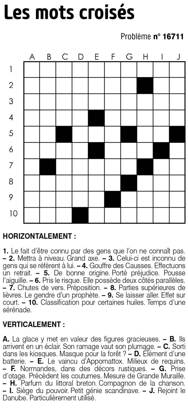 Les mots croisés