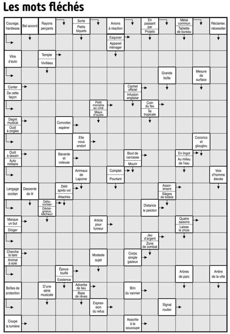 Les mots fléchés