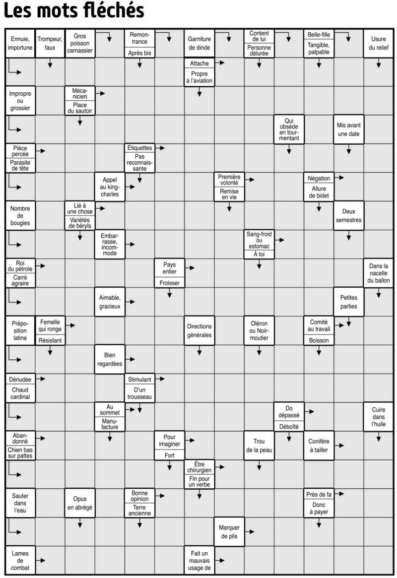 Les mots fléchés