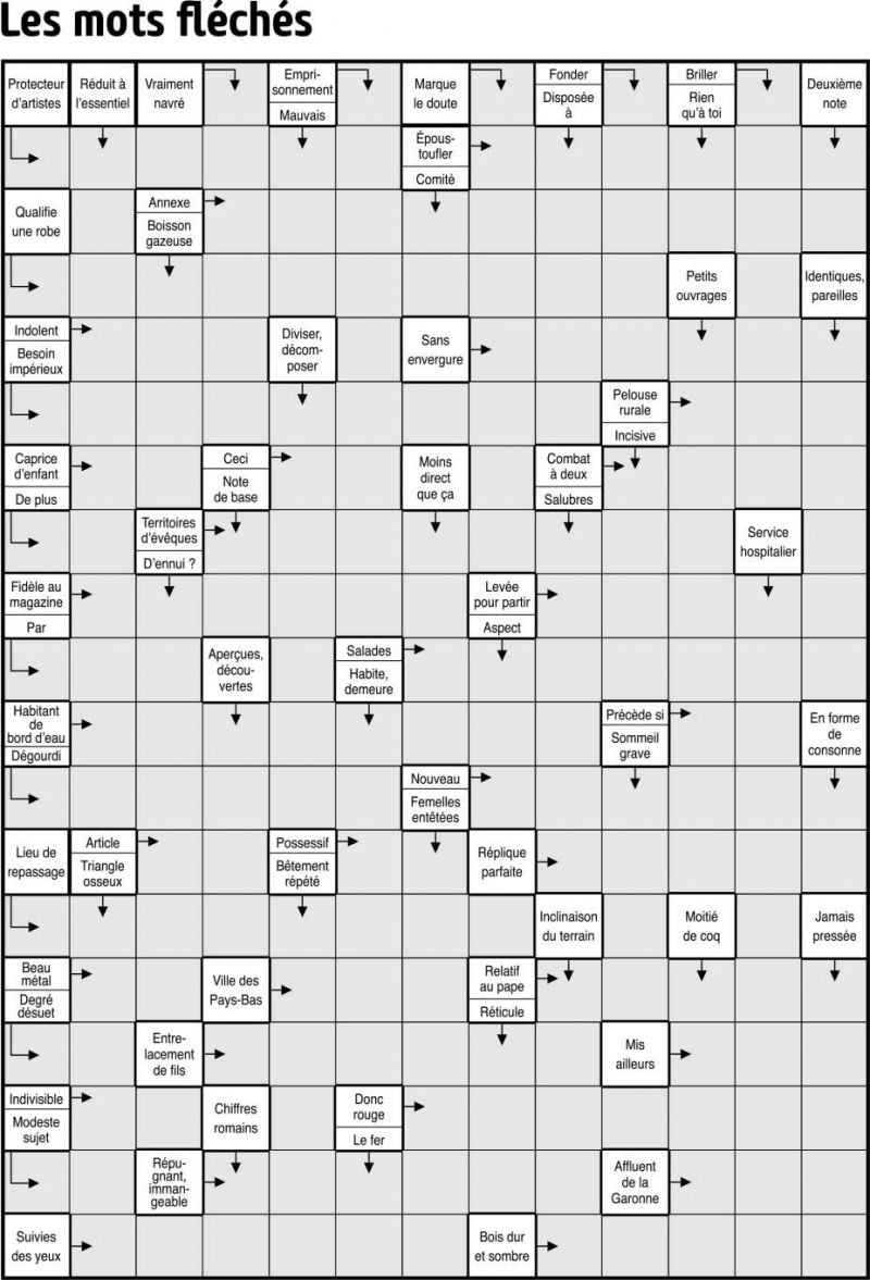 Les mots fléchés