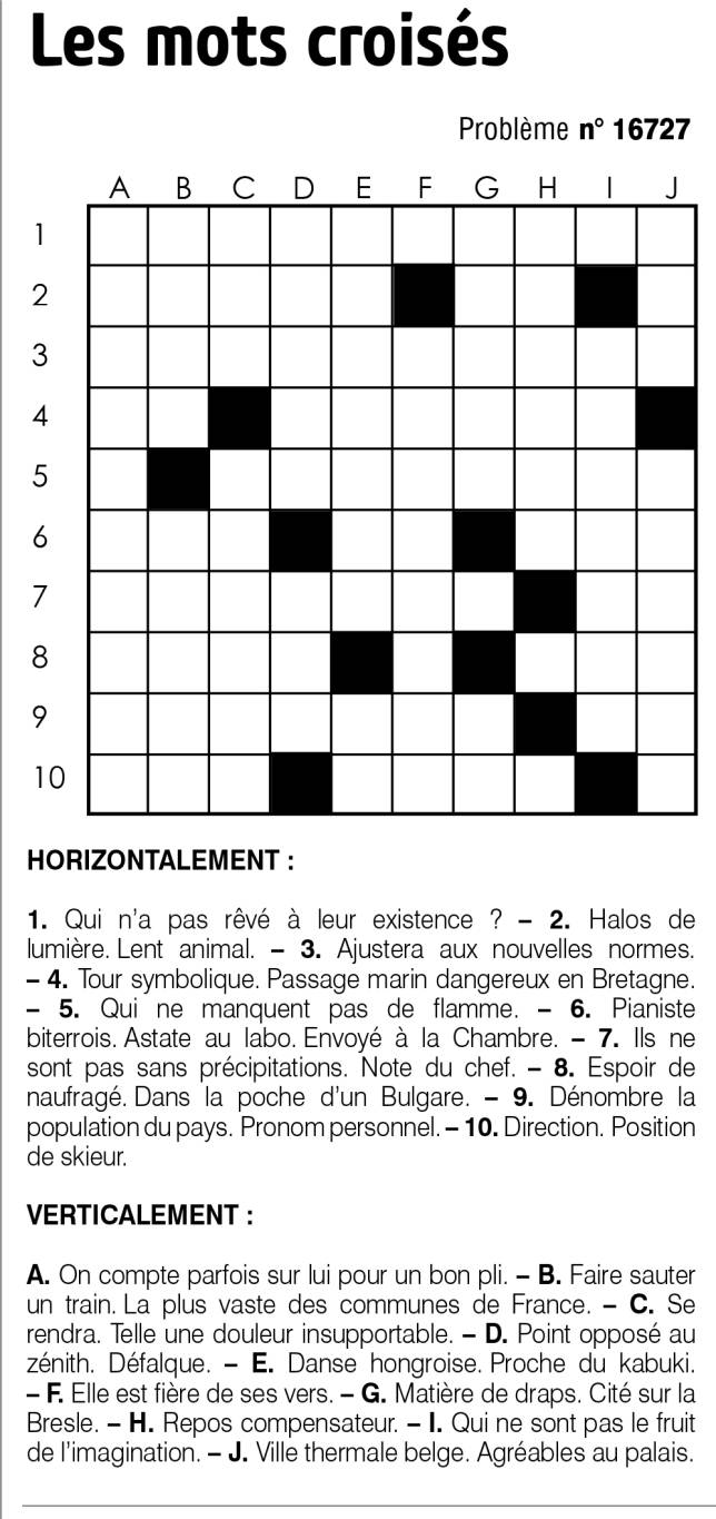 Les mots croisés