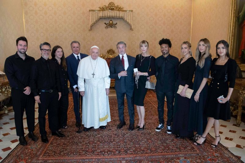 Le pape François reçoit Sylvester Stallone