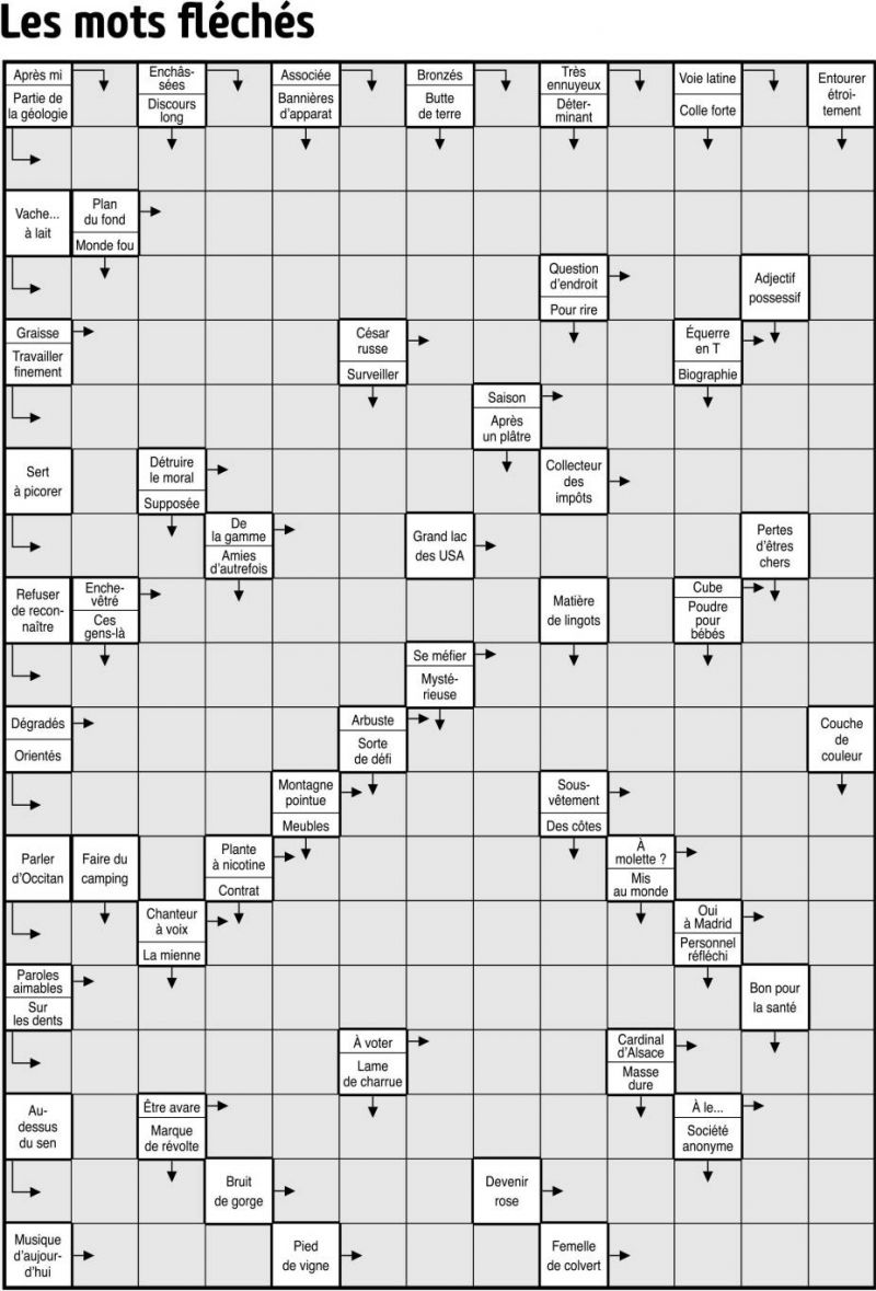 Les mots fléchés