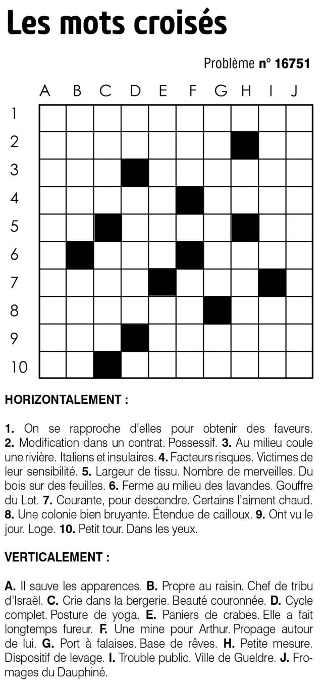 Les mots croisés