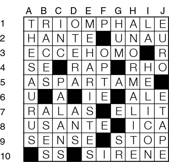 Solutions des mots croisés du précédent numéro