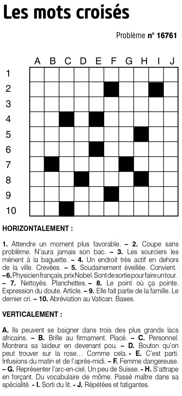 Les mots croisés