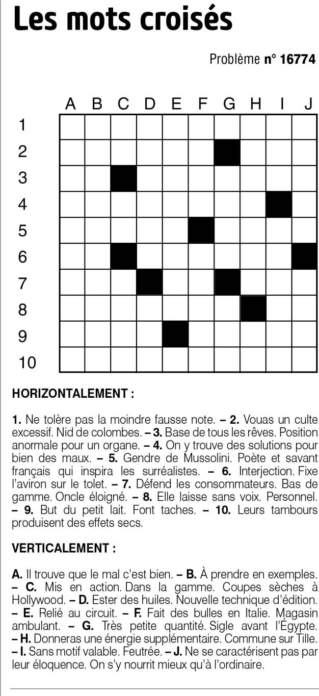 Les mots croisés