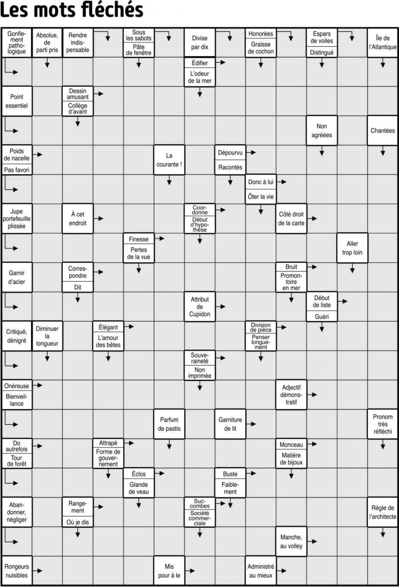 Les mots fléchés