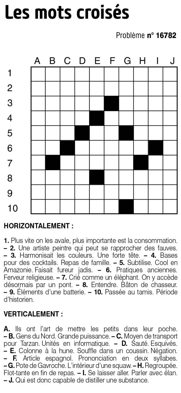 Les mots croisés