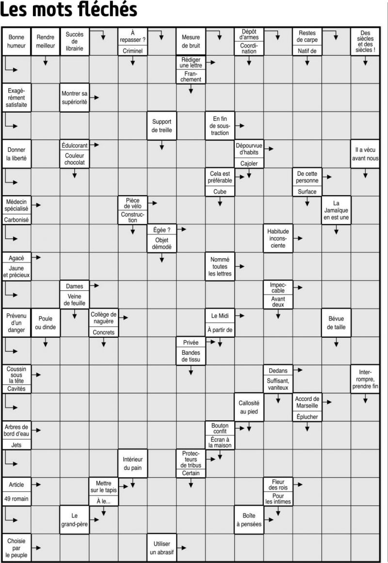 Les mots fléchés