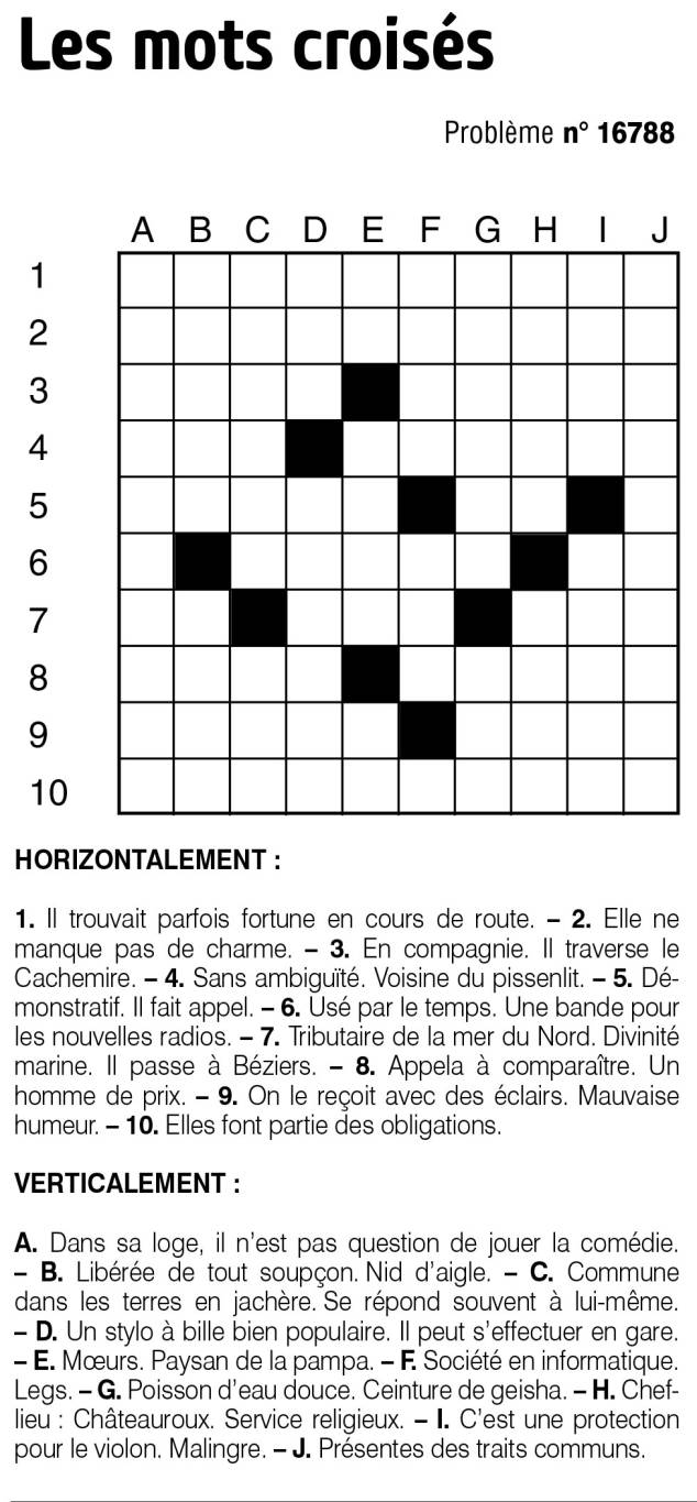 Les mots croisés