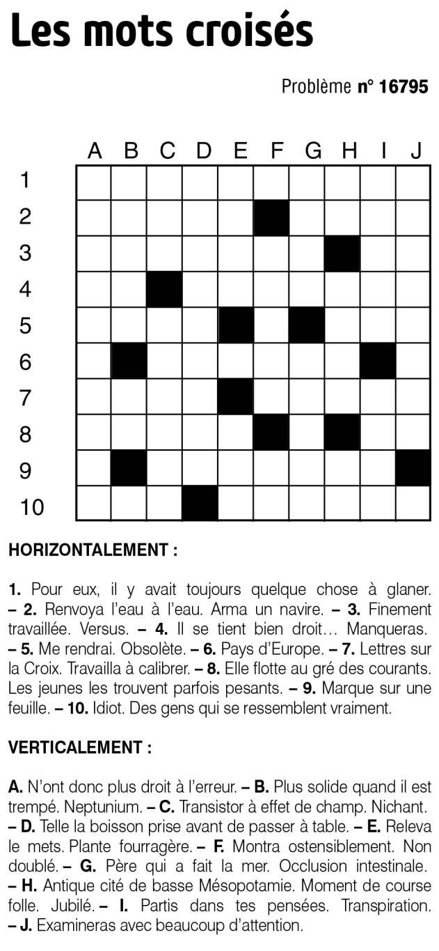 Les mots croisés