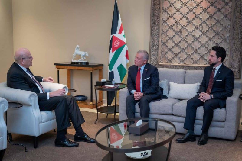 King Abdullah expresses support for Lebanon to Mikati
