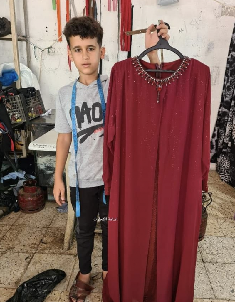 Ahmad Abbas, le petit couturier de Beach Camp, Gaza