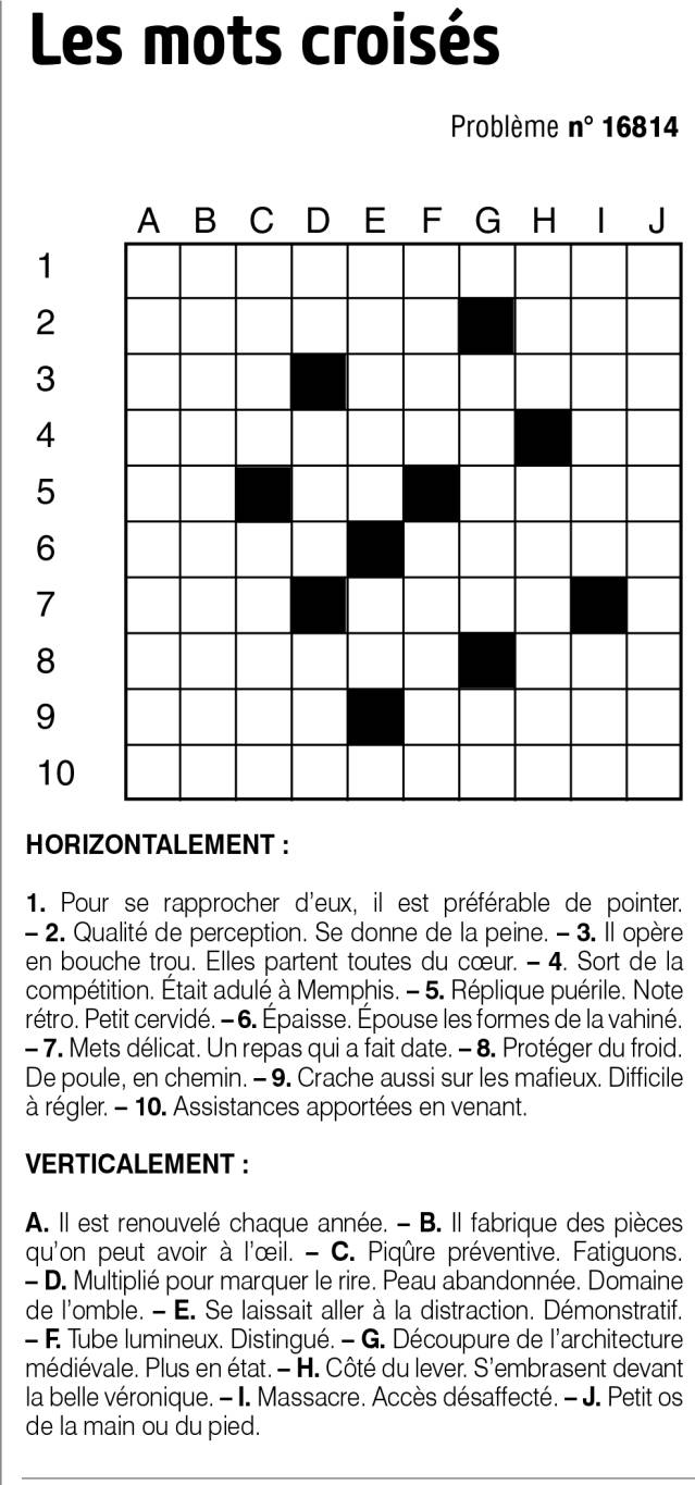 Les mots croisés