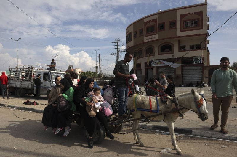 Donkey cart ride shows scale of destruction in Gaza's Khan Younis