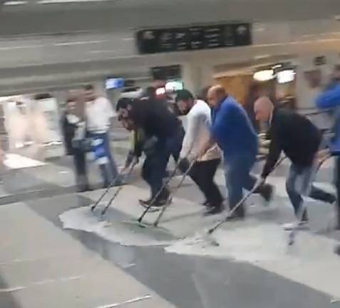 Beirut airport partially flooded due to heavy rainfall