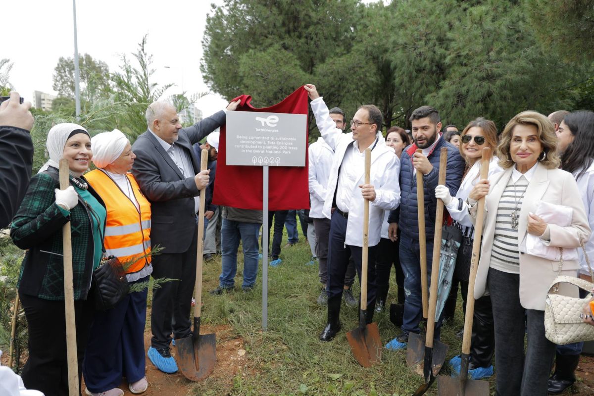 TotalEnergies au Liban plante 200 cyprès de Leyland à Horch Beyrouth