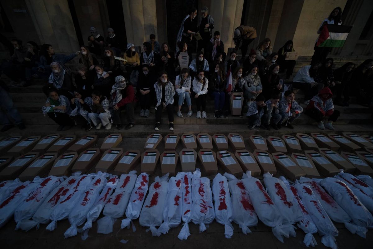 En images : sit-in silencieux à Beyrouth en solidarité avec Gaza
