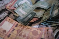 A stack of Lebanese lira notes. (Credit: João Sousa/L'Orient Today/File photo)