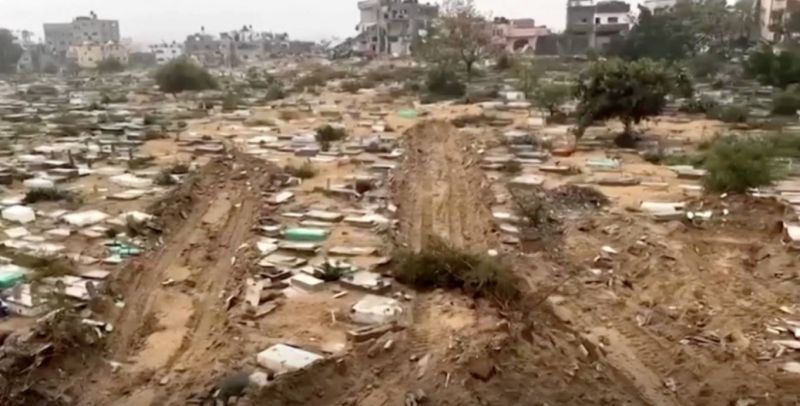Not even the dead can rest as Israel targets Gaza cemeteries