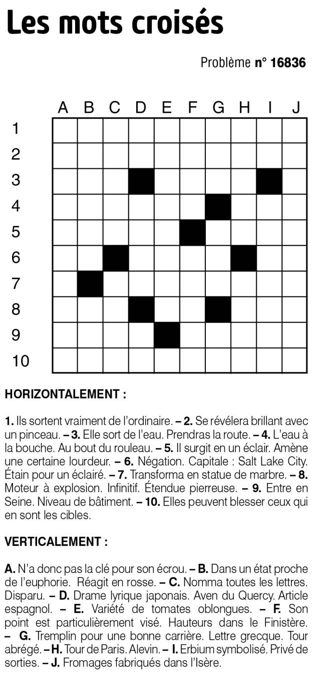 Les mots croisés