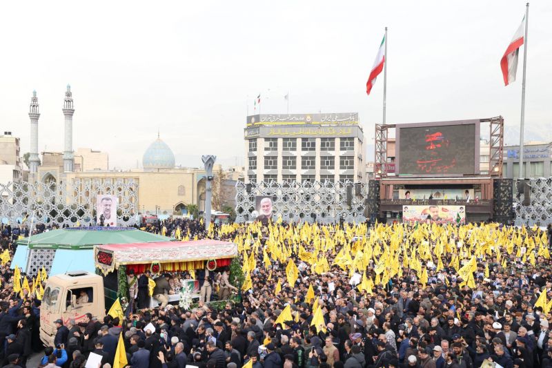 Iran's supreme leader leads funeral prayers for senior Guards adviser