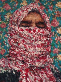 « Anonyme », l’une des deux toiles d’Ayman Baalbaki retirées de la vente. Photo DR