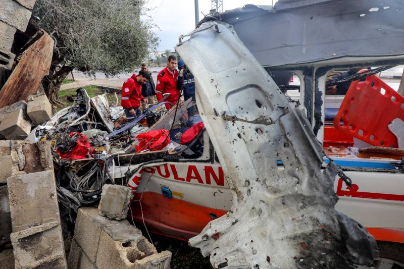 Israel denies bombing Gaza ambulance, killing medics
