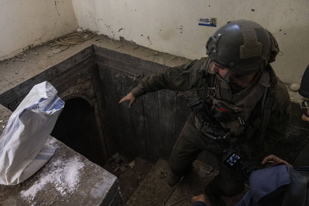 Israeli army shows underground 'weapons factory' in Gaza