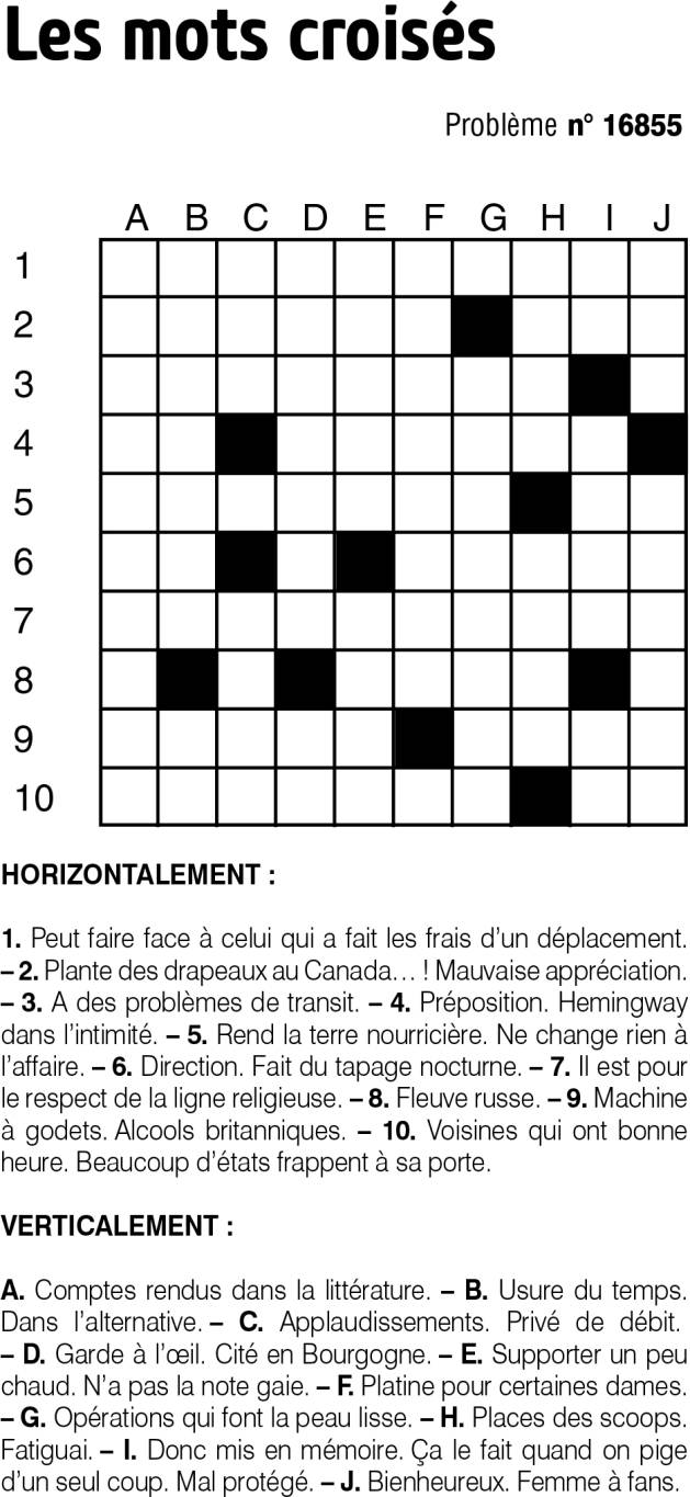 Les mots croisés