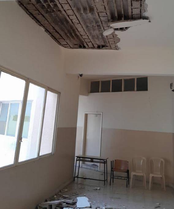 Un morceau de plafond d'une école publique s'effondre à Tripoli, sans faire de blessés