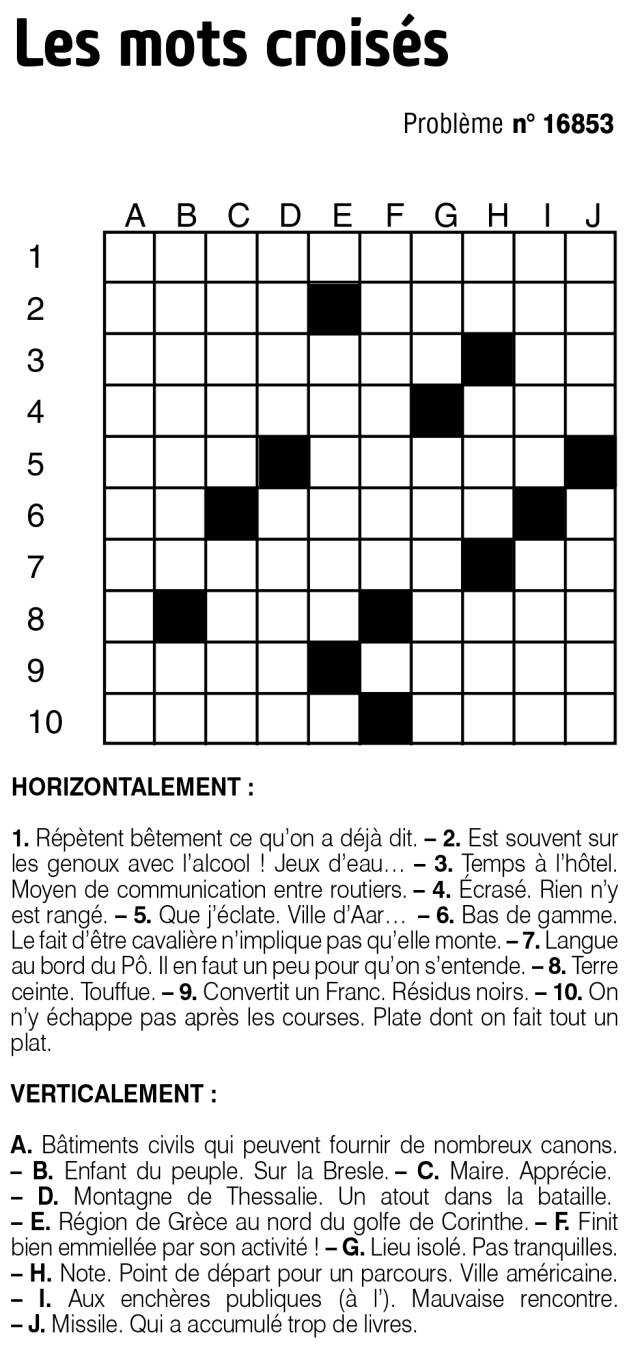 Les mots croisés