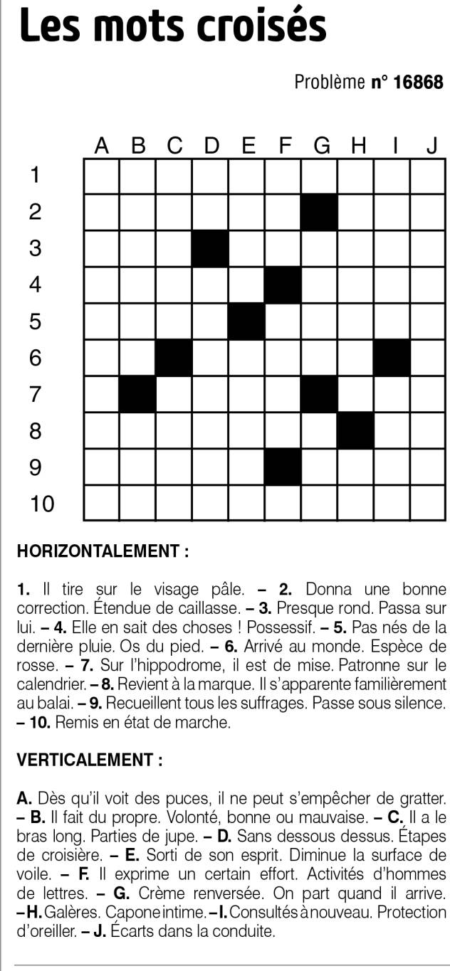 Les mots croisés
