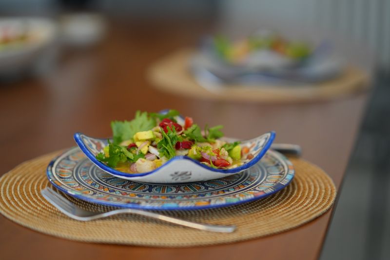 Le ceviche de mérou au citron, tomates, avocats et piments d’Albert Kostanian