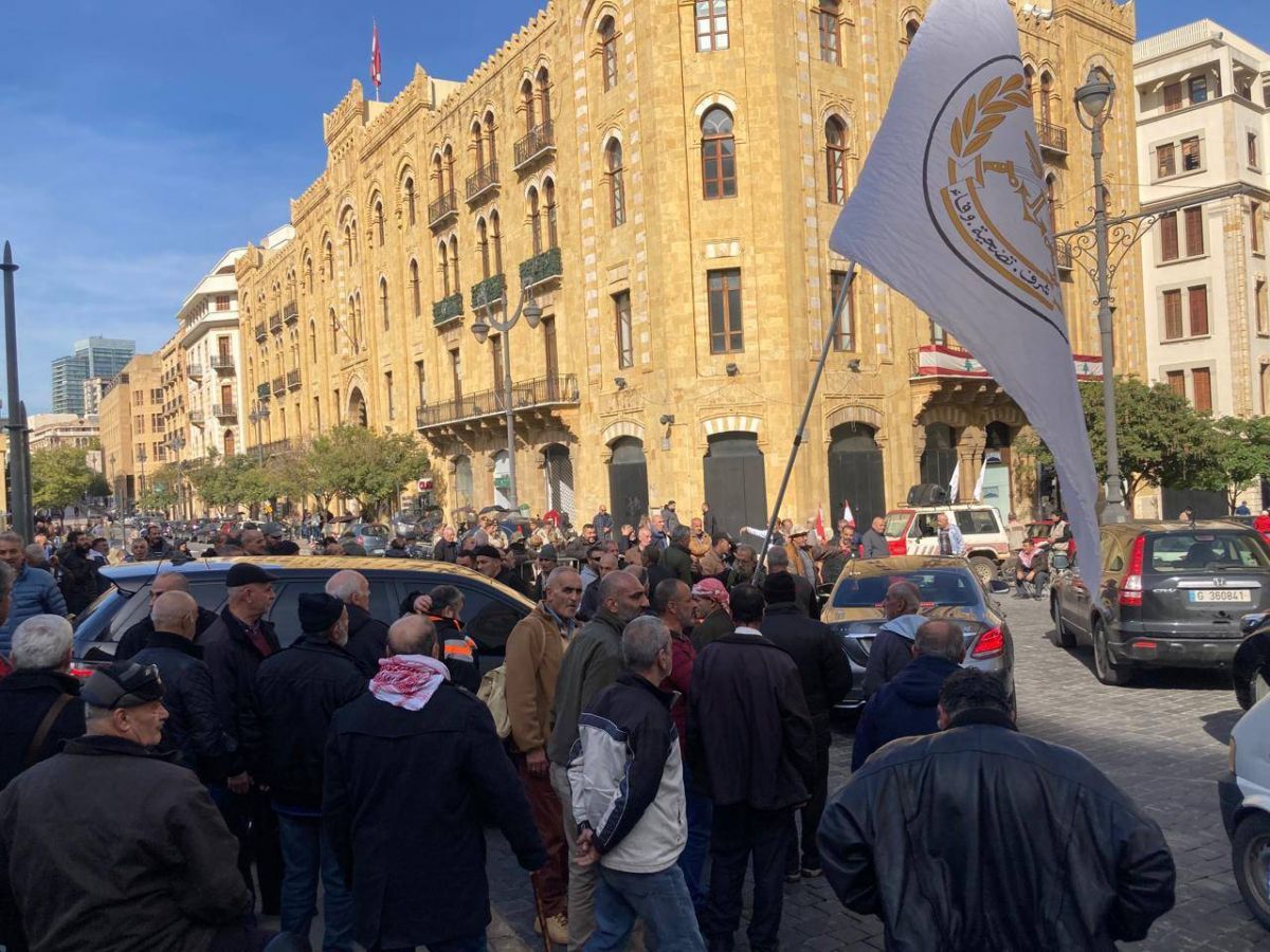 'All I ask is to live with dignity': Retired soldiers hold tense protest in Beirut