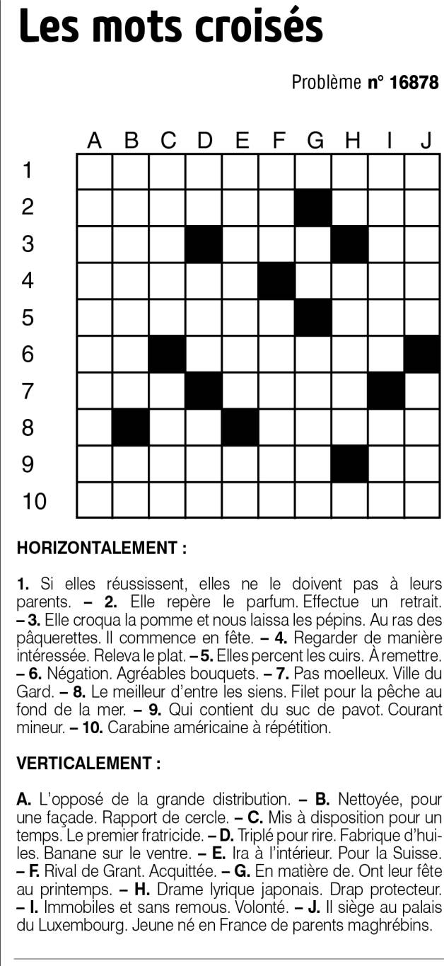 Les mots croisés