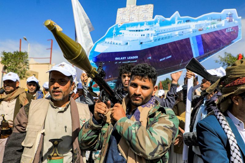 Houthis strike cargo ship headed to Iran